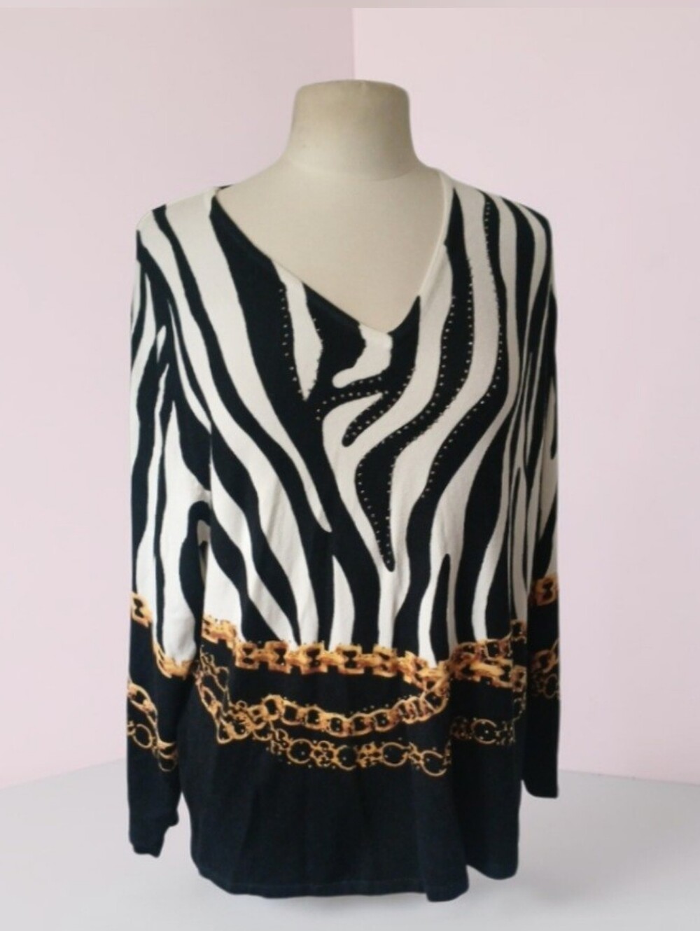 Perri NY Zebra Print Sweater